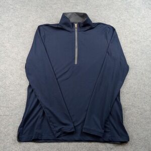 Fairway Greene Pullover Men Medium FG Golf 1/4 Zip Mock Neck Stretch Casual Top